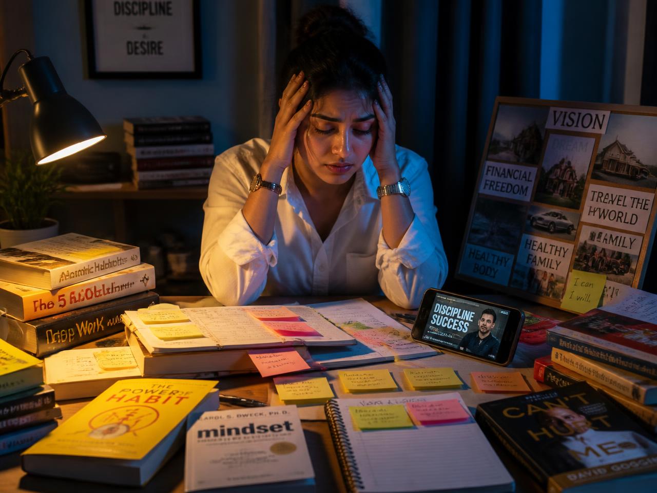 Overwhelmed by self-help books, planners and motivational videos